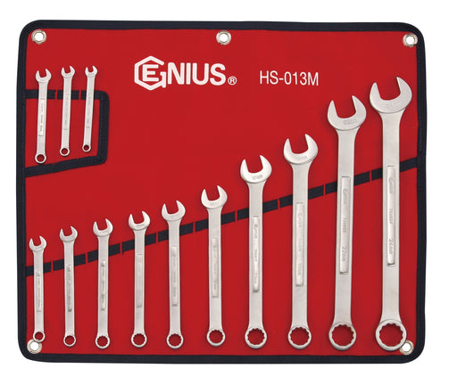 Genius Tools 13pc Metric Combination Wrench (Matt Finish)