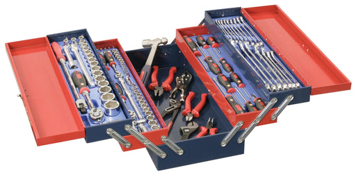Genius Tools 110pc 1/4", 3/8" & 1/2" Dr. Metric Mechanic Tool Set