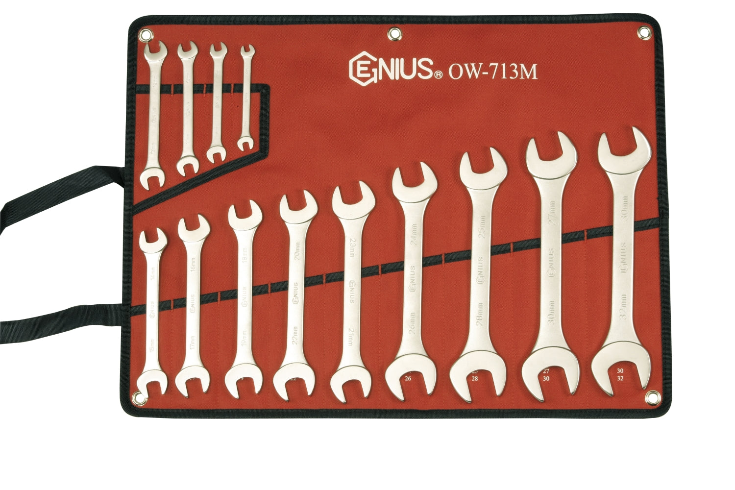 Genius Tools 13pc Metric Open End Wrench Set