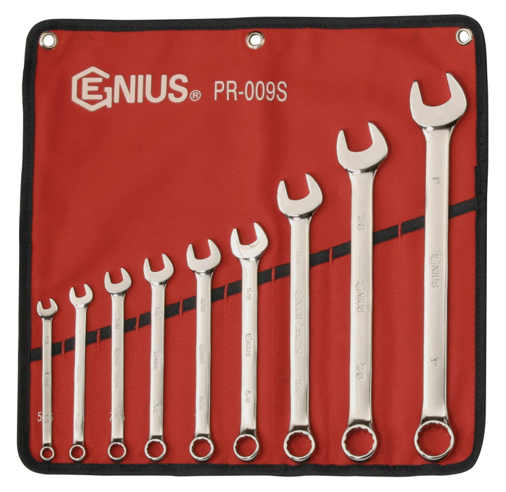Genius Tools 9pc SAE Combination Wrench Set (Mirror Finish)