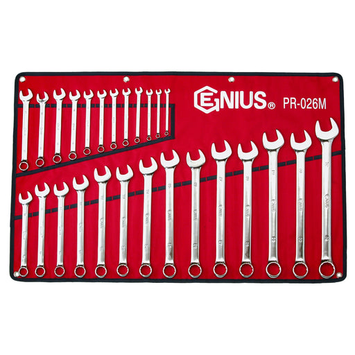 Genius Tools 26pc Metric Combination Wrench Set (Mirror Finish)