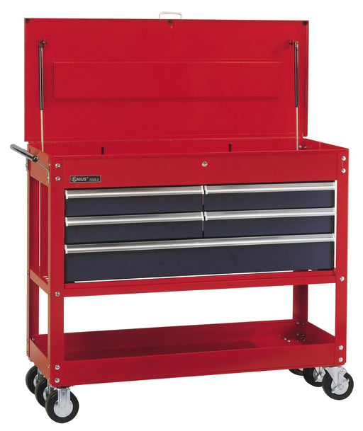 Genius Tools Roll Cart with 5 Drawers, 1240 x 517 x 888mm
